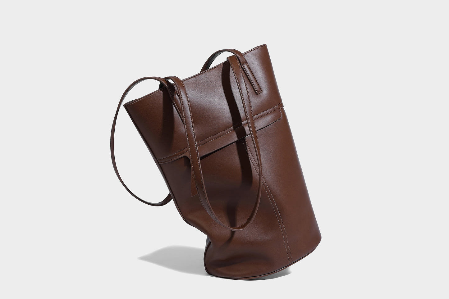 Hochwertiger pflanzlich gebannter Kauflatten-Vintage-Pendler-Bucket-Tasche