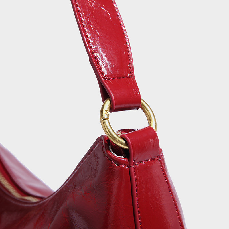 Vintage Bogen -Leder -Tasche