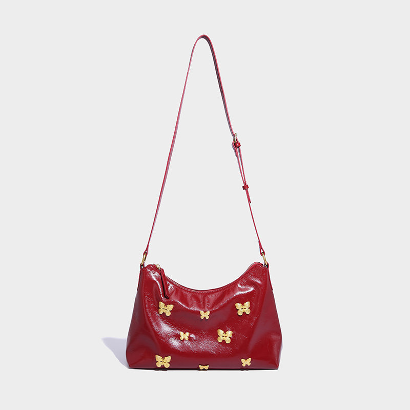 Vintage Bogen -Leder -Tasche
