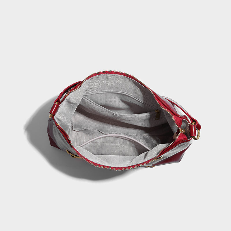 Vintage Bogen -Leder -Tasche