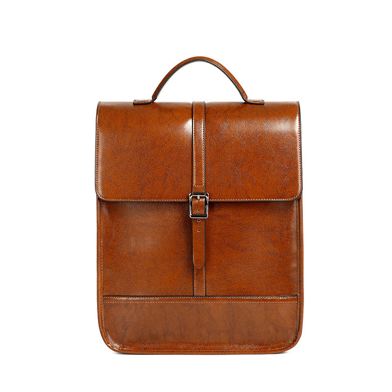 2025 Old School Classic Leather Ultra-Large Capacity Backpack