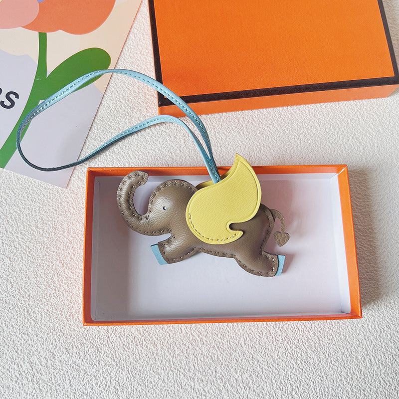 Handmade Goat Leather Dumbo Bag Pendant
