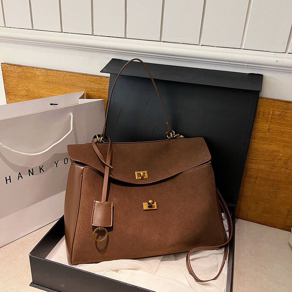 vintage chamois leather tote bag