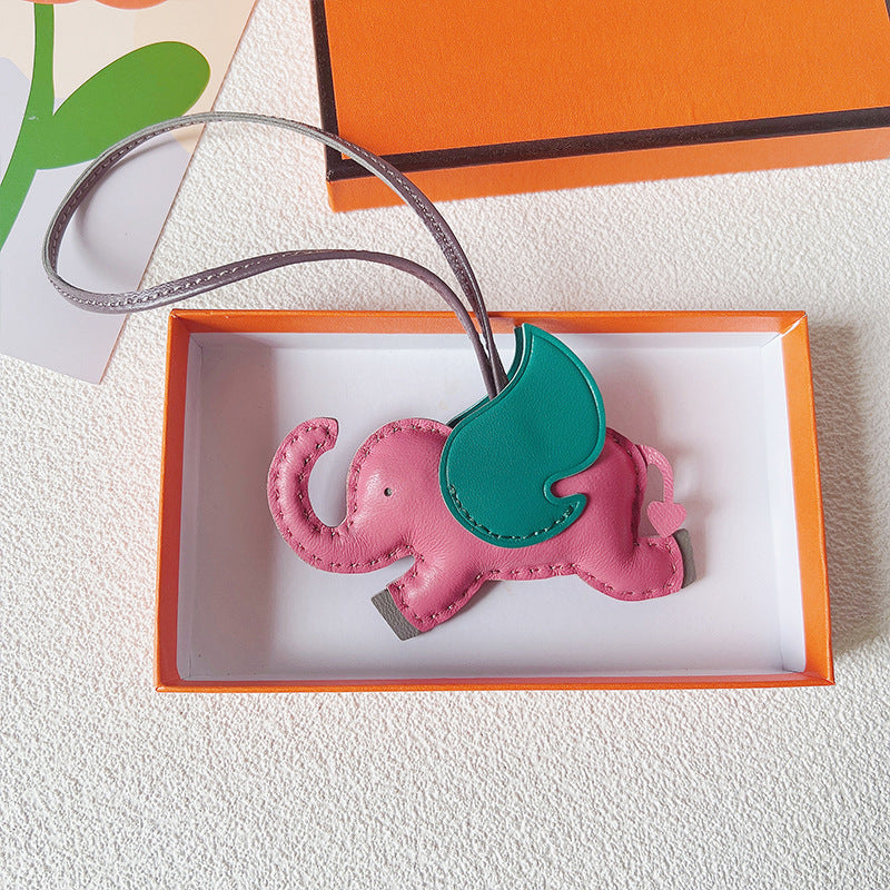 Handmade Goat Leather Dumbo Bag Pendant