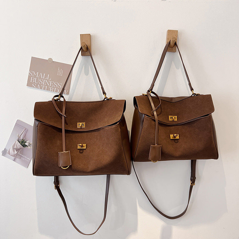 vintage chamois leather tote bag