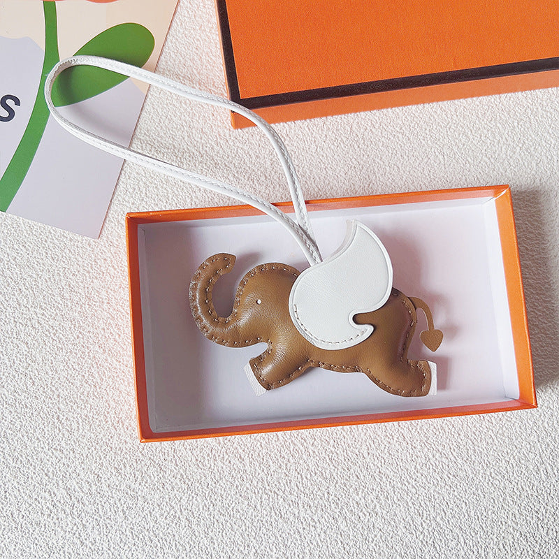 Handmade Goat Leather Dumbo Bag Pendant