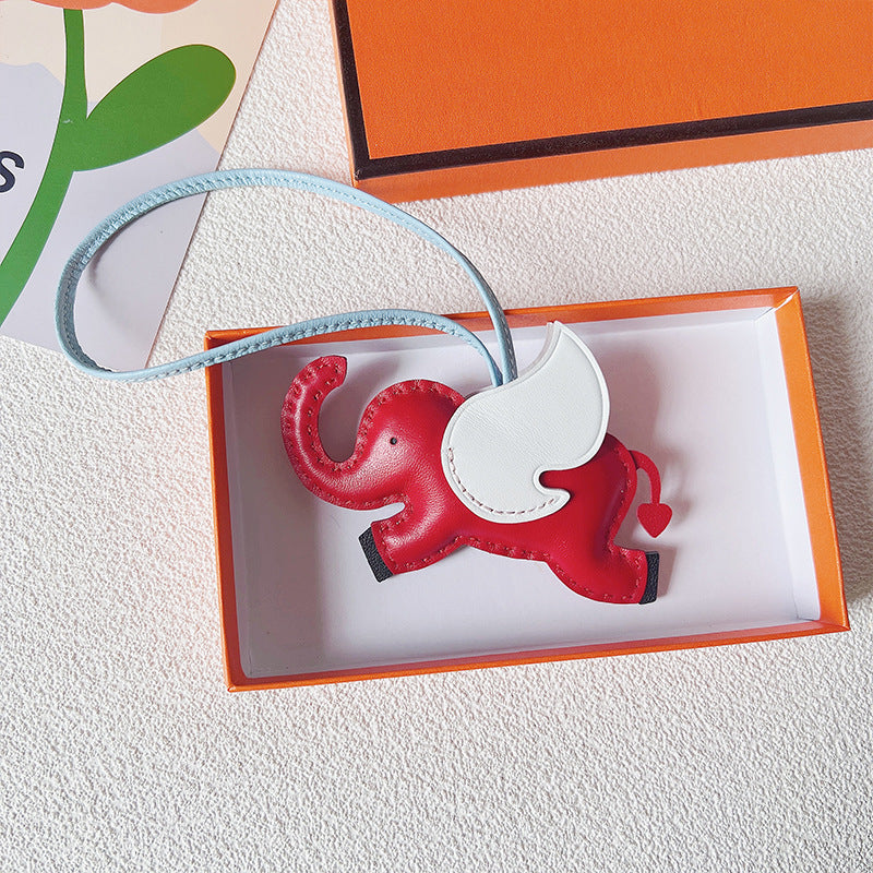 Handmade Goat Leather Dumbo Bag Pendant