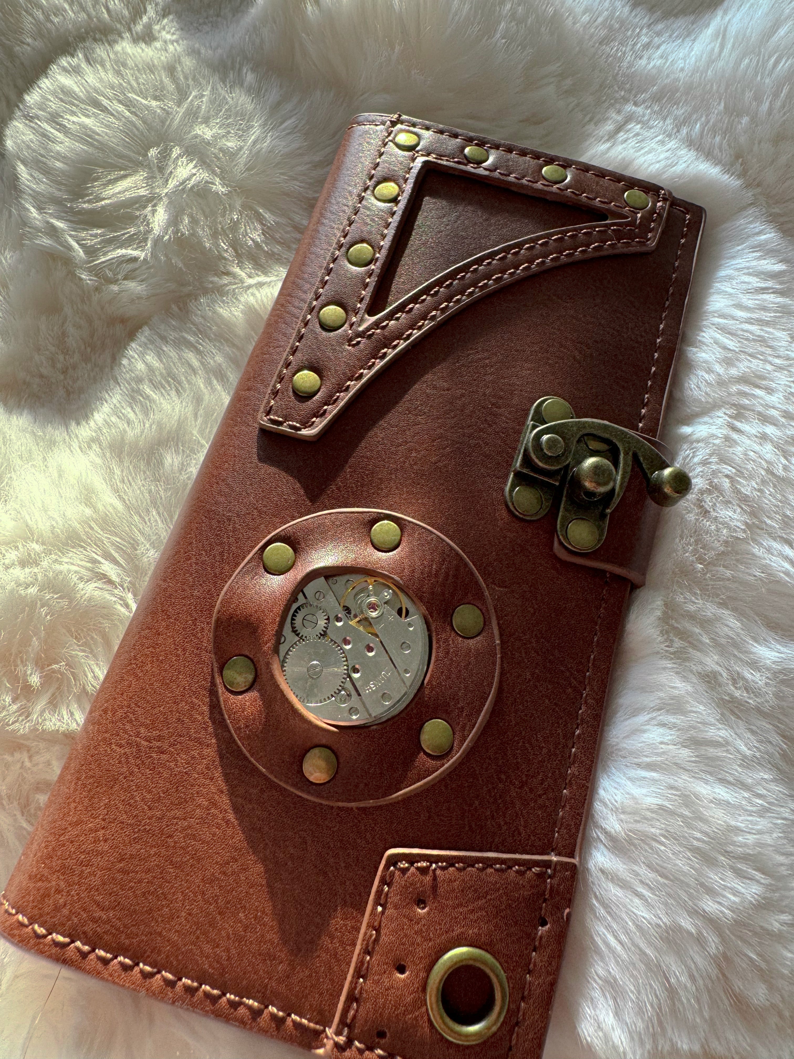 Premium vintage leather wallets featuring a unique design and vintage hardware for sale in our shop.