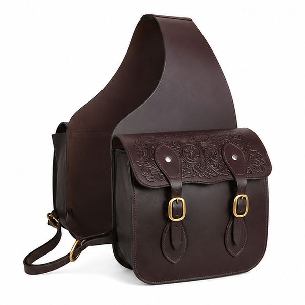 Premium Handcrafted Full-Grain Leather Saddle Bag
