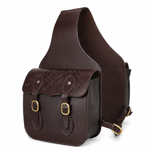 Premium Handcrafted Full-Grain Leather Saddle Bag