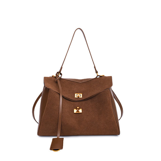 Fall-Winter Vintage Chamois Leather Tote Bag