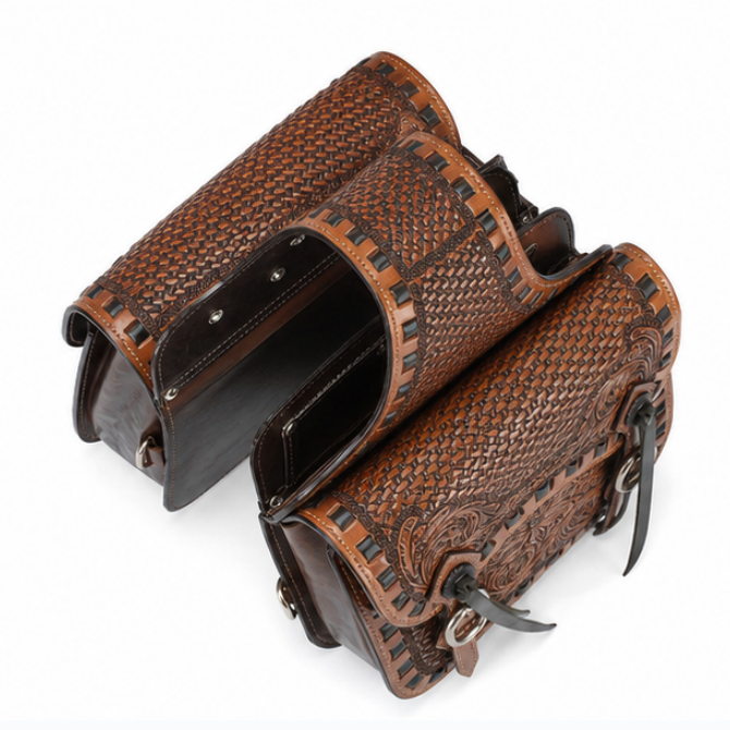 Artisan Leather Equestrian Saddle Bag