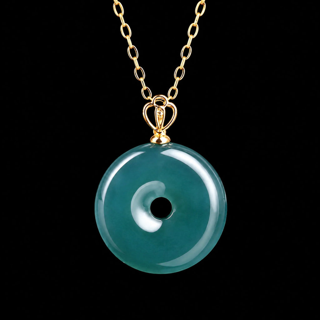 Blue Jade "Peace Buckle" Handbag Charm