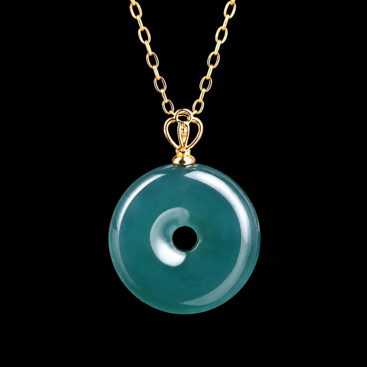 Blue Jade "Peace Buckle" Handbag Charm