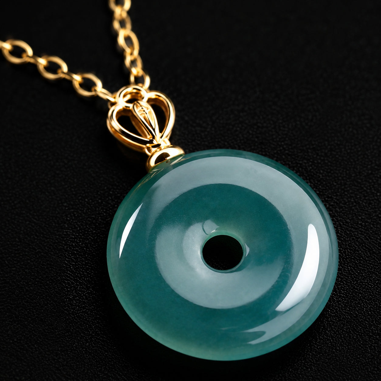 Blue Jade "Peace Buckle" Handbag Charm