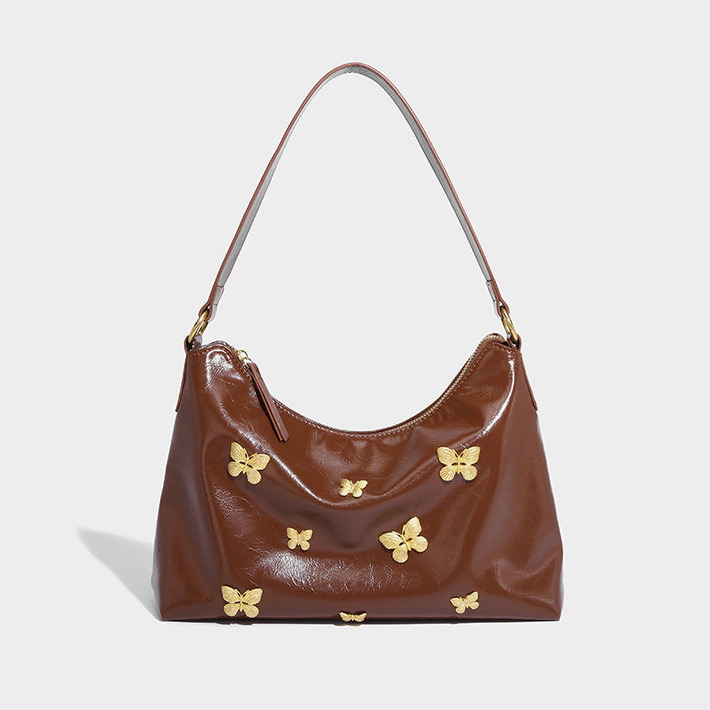 Vintage Bow Leather Tote Bag
