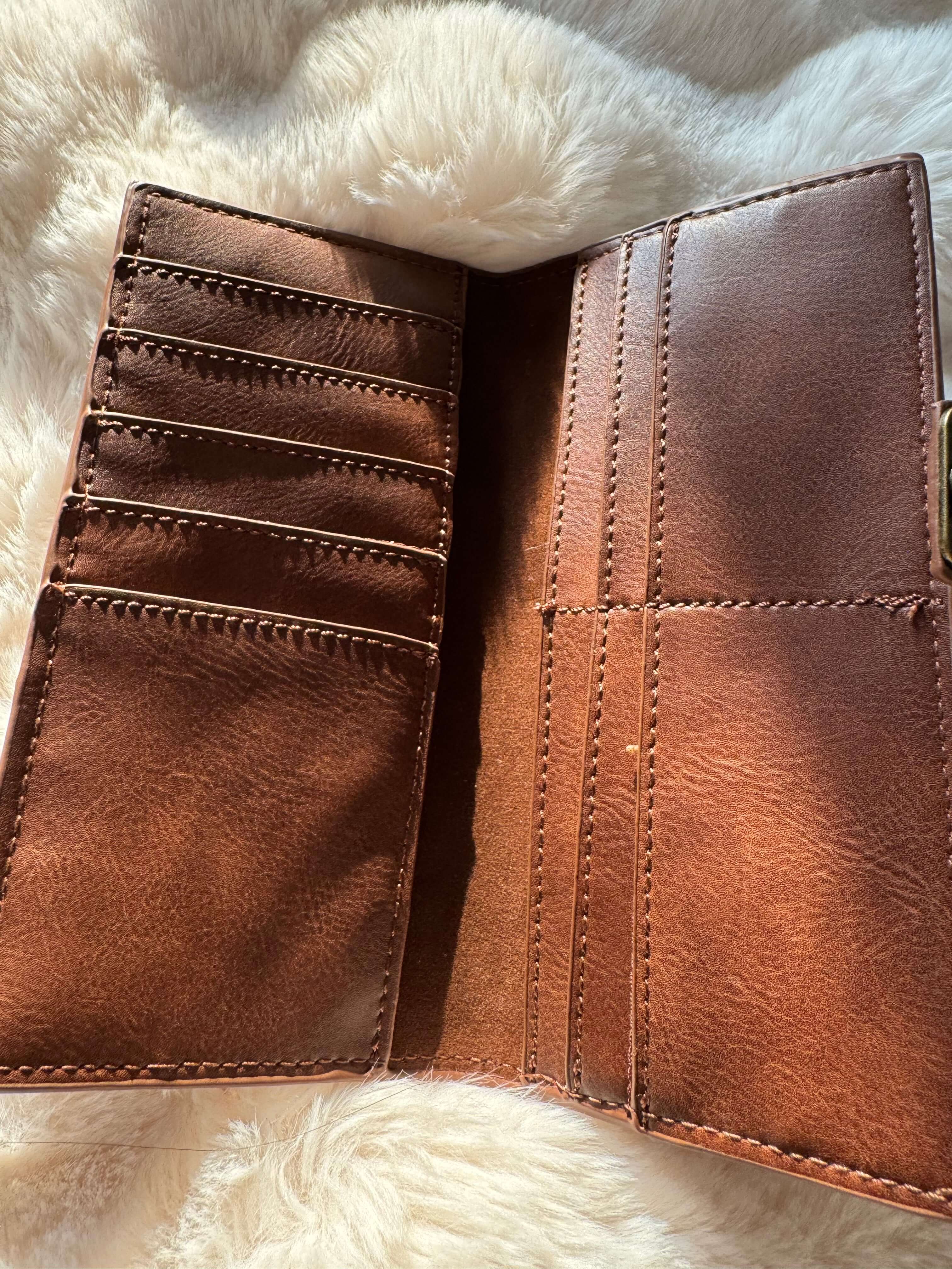 Vintage Leder Brieftasche