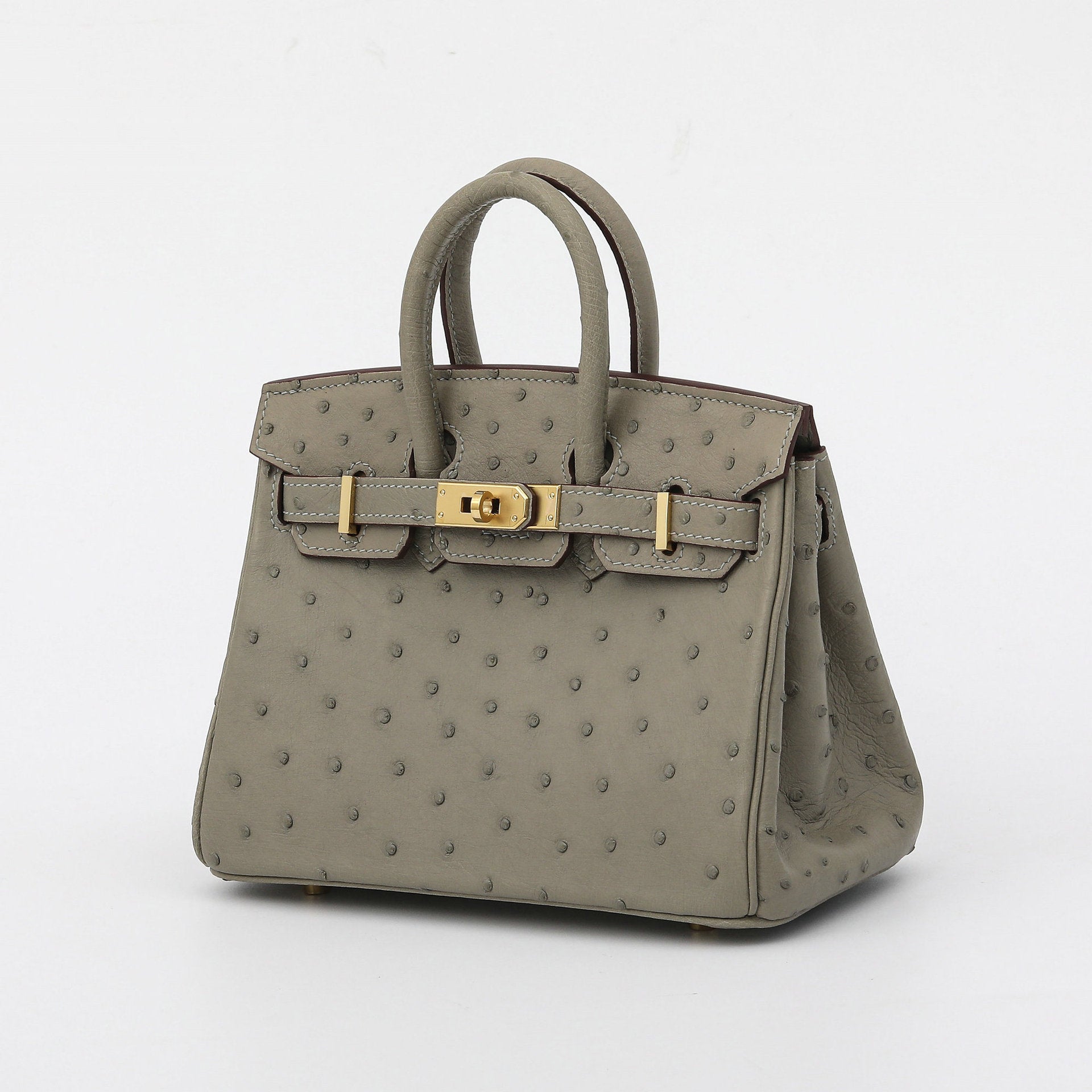 Customized Ostrich Skin Handmade Rare Leather Handbags