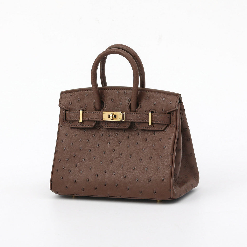 Customized Ostrich Skin Handmade Rare Leather Handbags