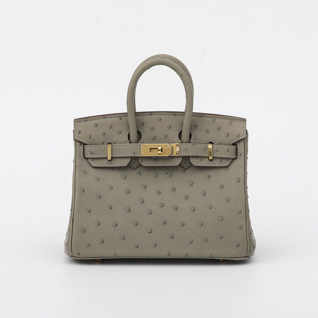Customized Ostrich Skin Handmade Rare Leather Handbags