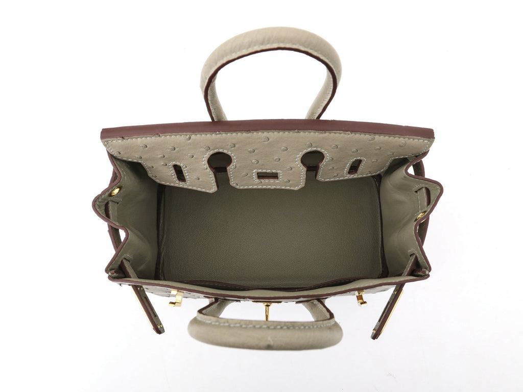 Customized Ostrich Skin Handmade Rare Leather Handbags