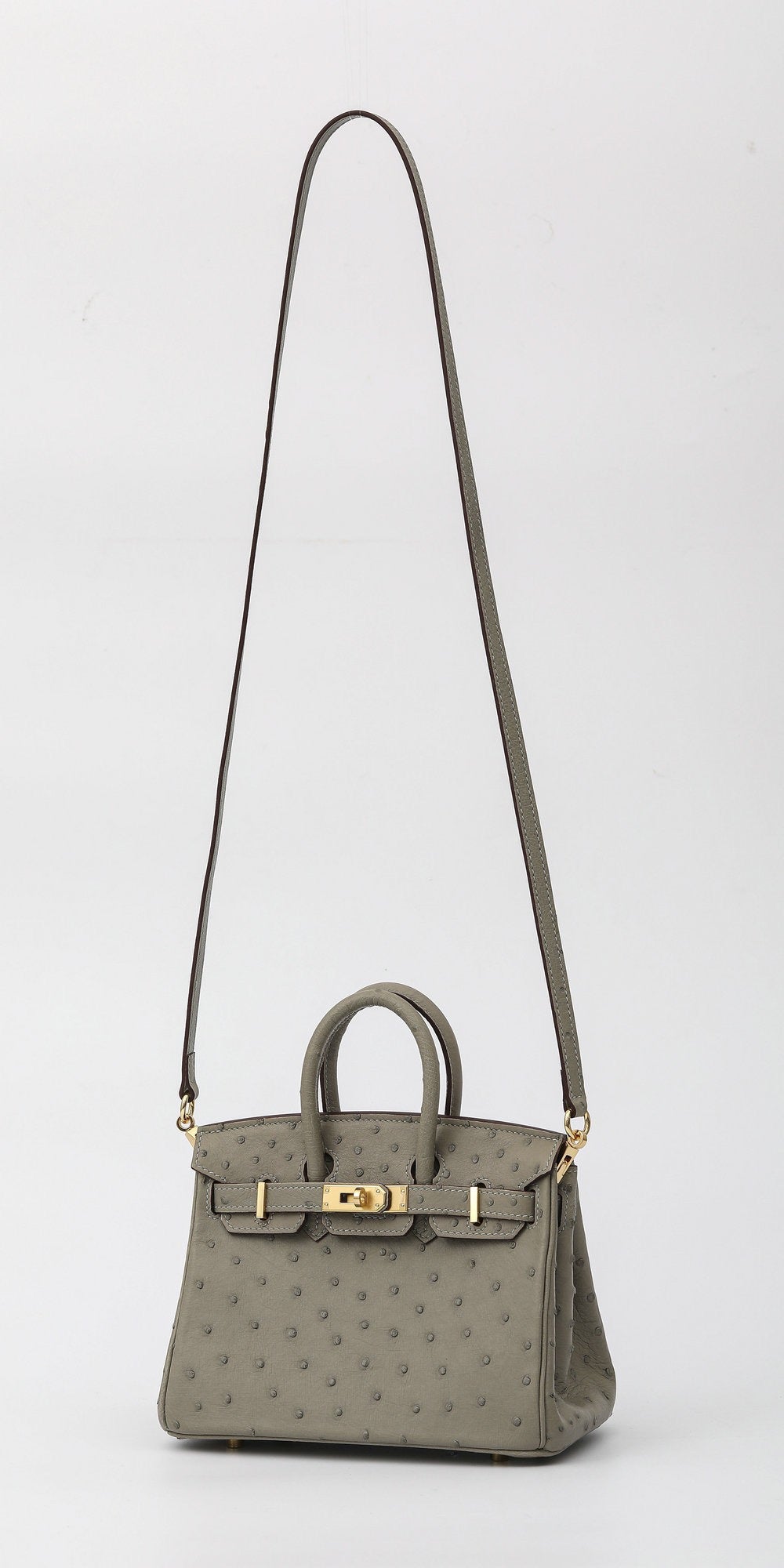 Customized Ostrich Skin Handmade Rare Leather Handbags