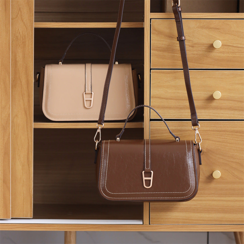 2026 New Fall Arrival Soft Leather Crossbody Flip-top Shoulder Bag