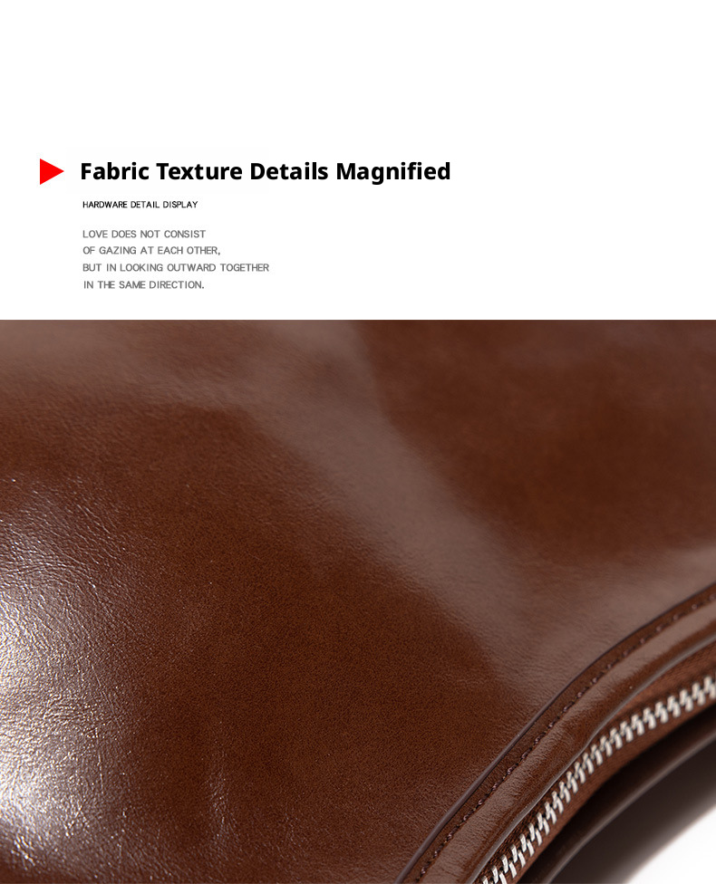 2026 Oil Wax Leather Vintage Tote Handbag