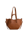 2025 winter vintage tote bag in brown, stylish design for commuting and travel.