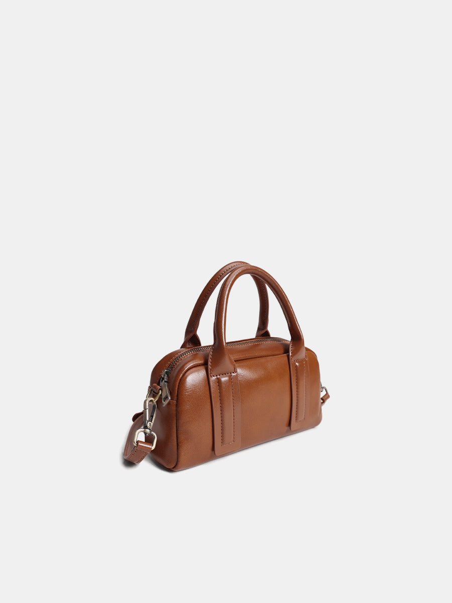 2026 leather Boston pillow bag