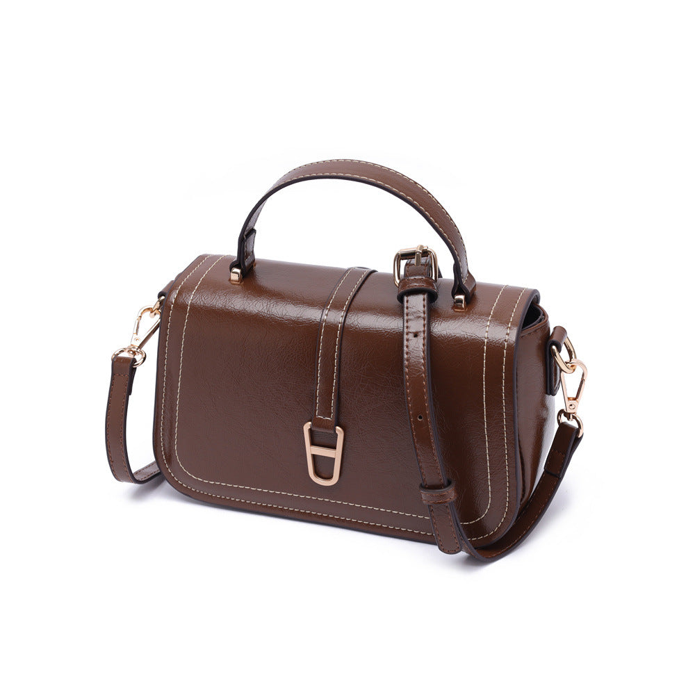 2026 New Fall Arrival Soft Leather Crossbody Flip-top Shoulder Bag