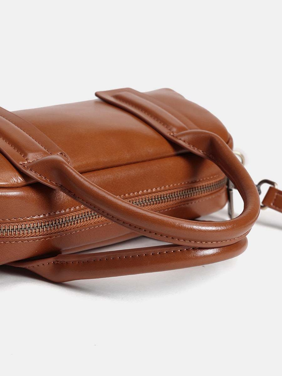 2026 leather Boston pillow bag