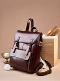 New Big Capacity 14 Inch Leather Backpack