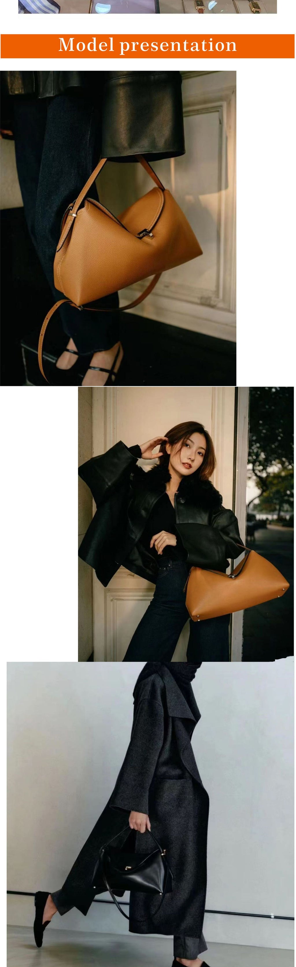 T-Lock Niche Pillow Leather Bag