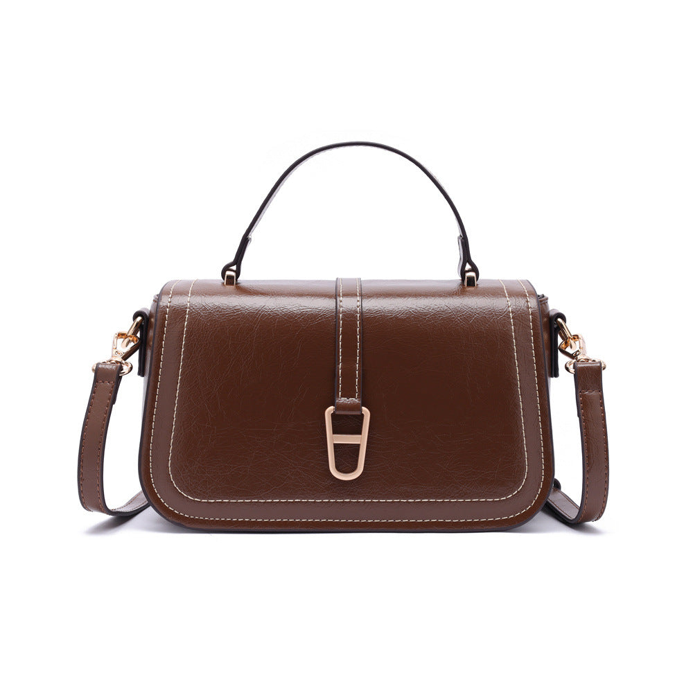 2026 New Fall Arrival Soft Leather Crossbody Flip-top Shoulder Bag
