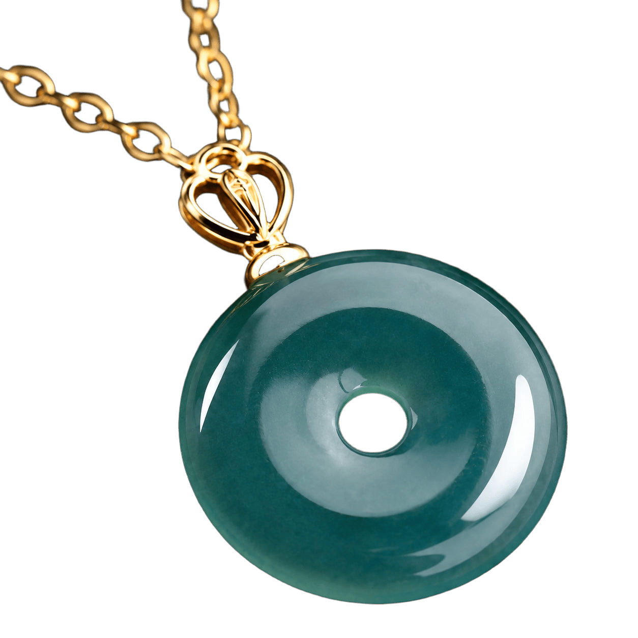 Blue Jade "Peace Buckle" Handbag Charm