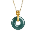 Blue-Green Jade "Peace Buckle" Handbag Charm