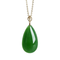 Green Jade Teardrop Handbag Charm
