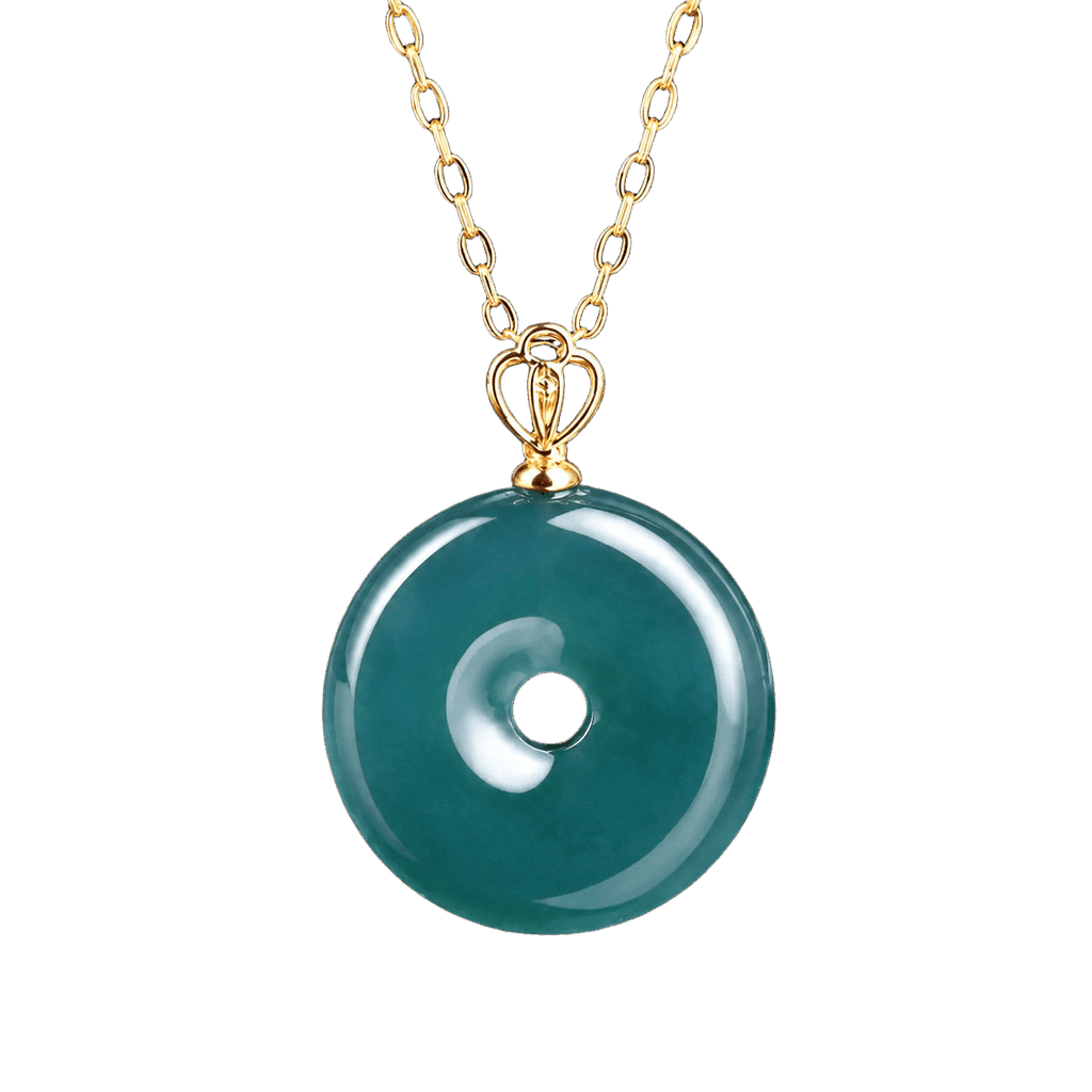 Blue Jade "Peace Buckle" Handbag Charm