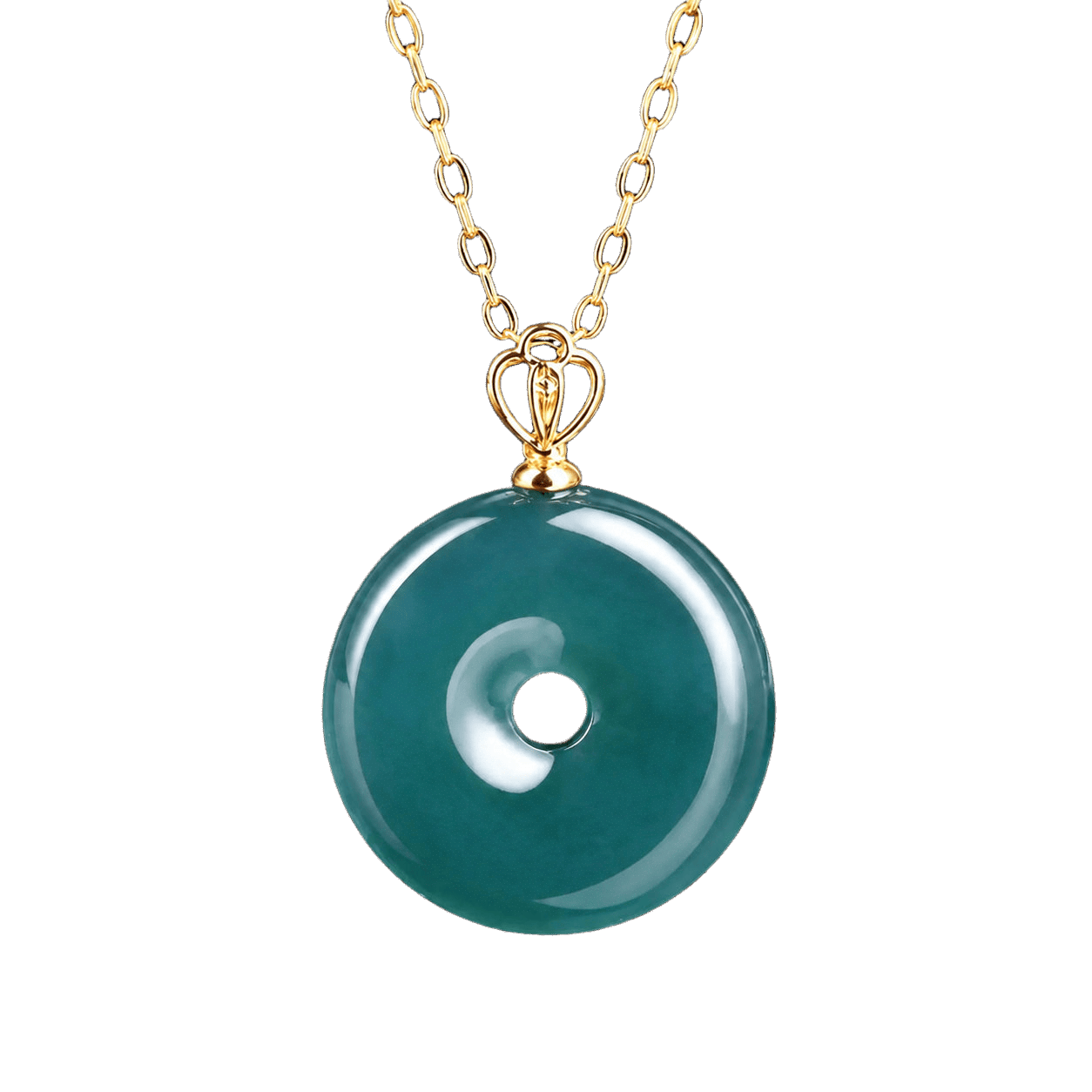 Blue Jade "Peace Buckle" Handbag Charm